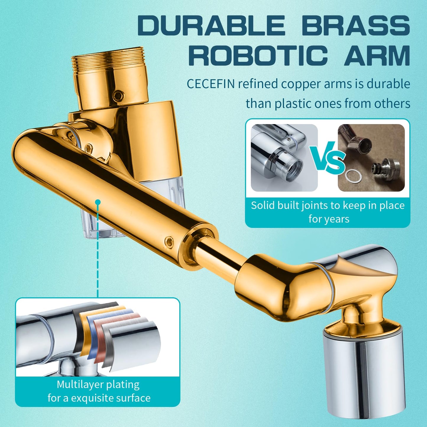 CECEFIN 1080° Swivel Faucet-Extender Sink-Aerator