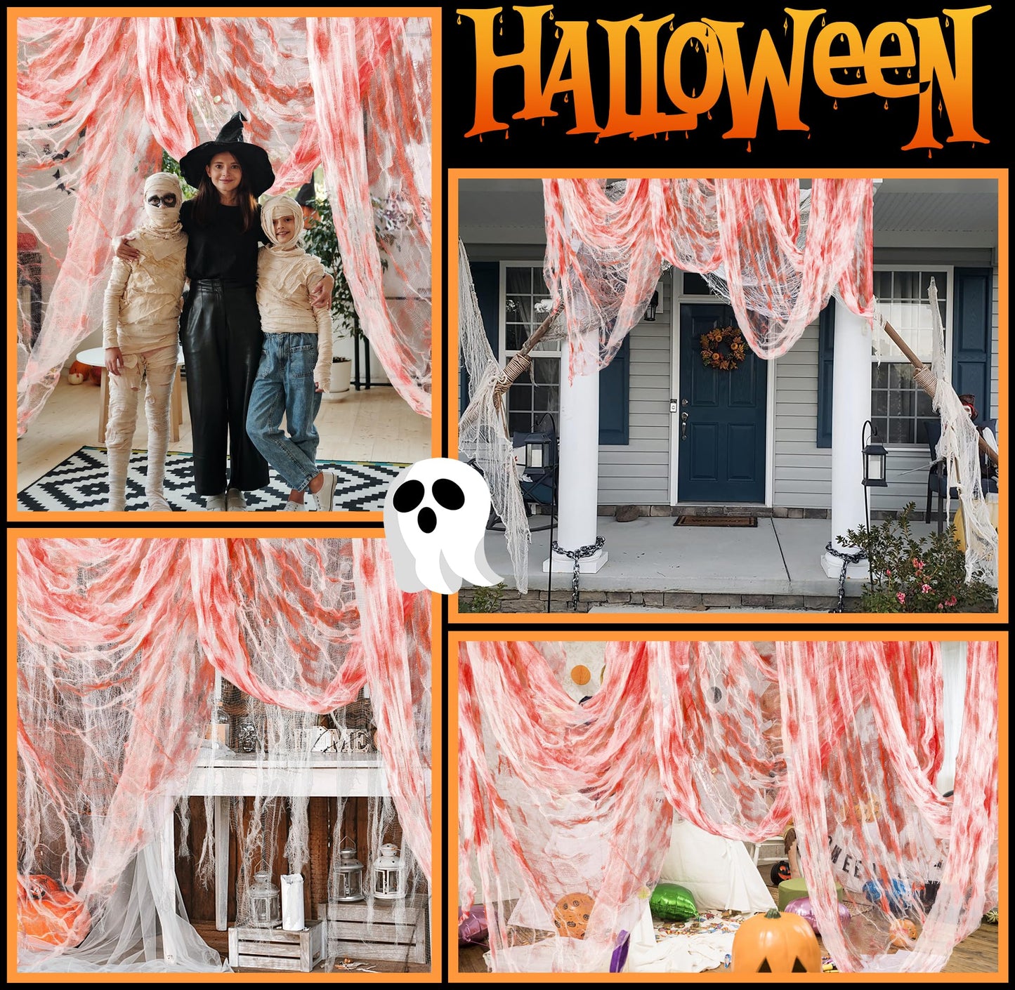 Halloween Creepy Cloth - Halloween Spooky Fabric Cloth