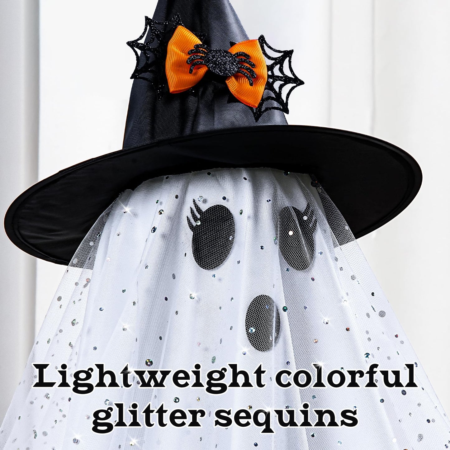 2-Pack Halloween Ghost Decorations with Remote-Controlled String Lights