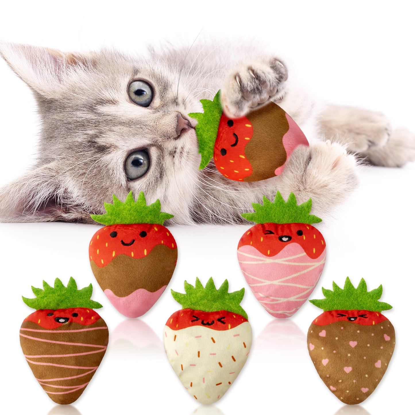 MALLMALL6 Halloween Catnip Toys – 5pcs Pumpkin Teething Set for Kittens & Cats