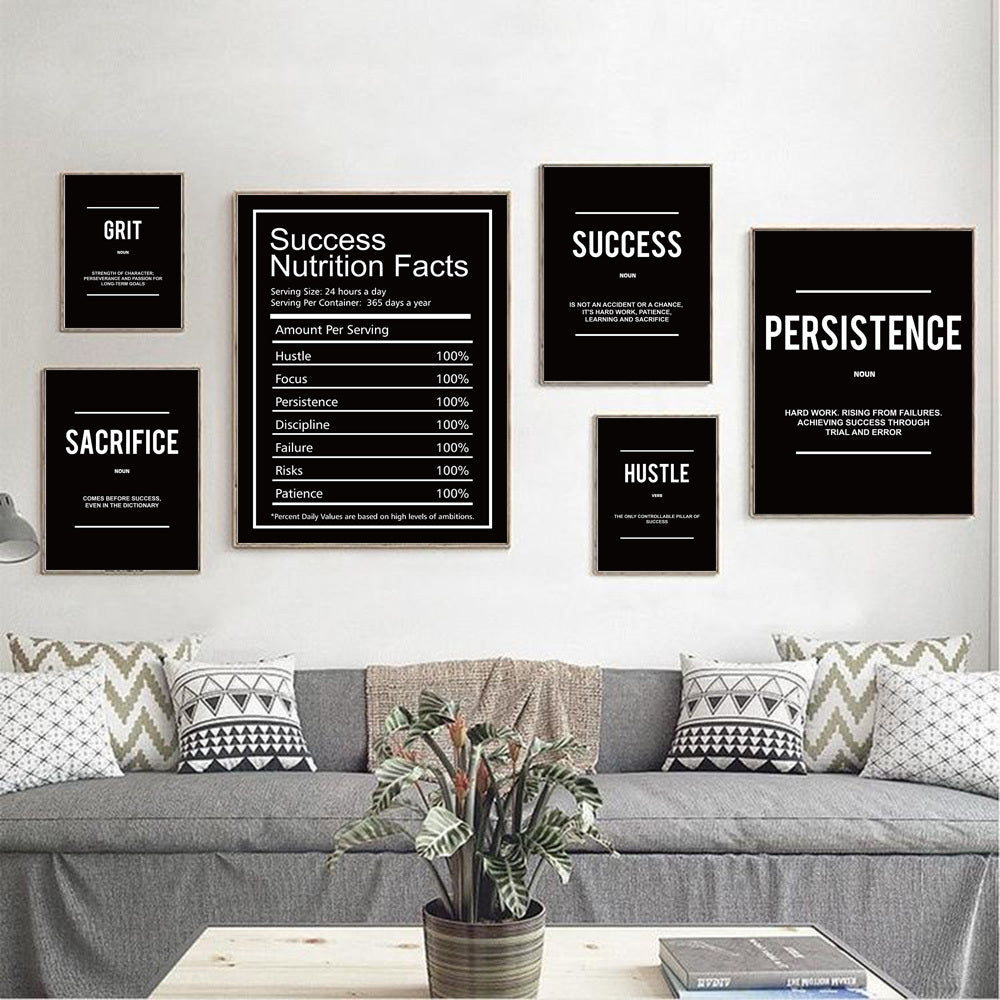 Wall Art Inspirational Quotes Office Decor