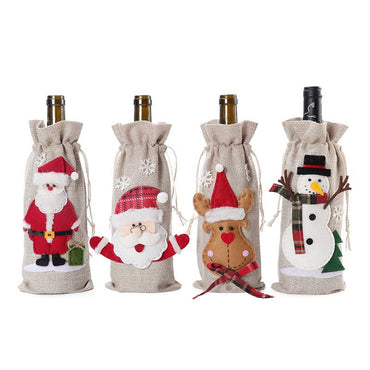 FestiveWrap™ | Christmas Bottle Cover Holiday Decorations