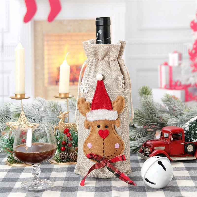 FestiveWrap™ | Christmas Bottle Cover Holiday Decorations