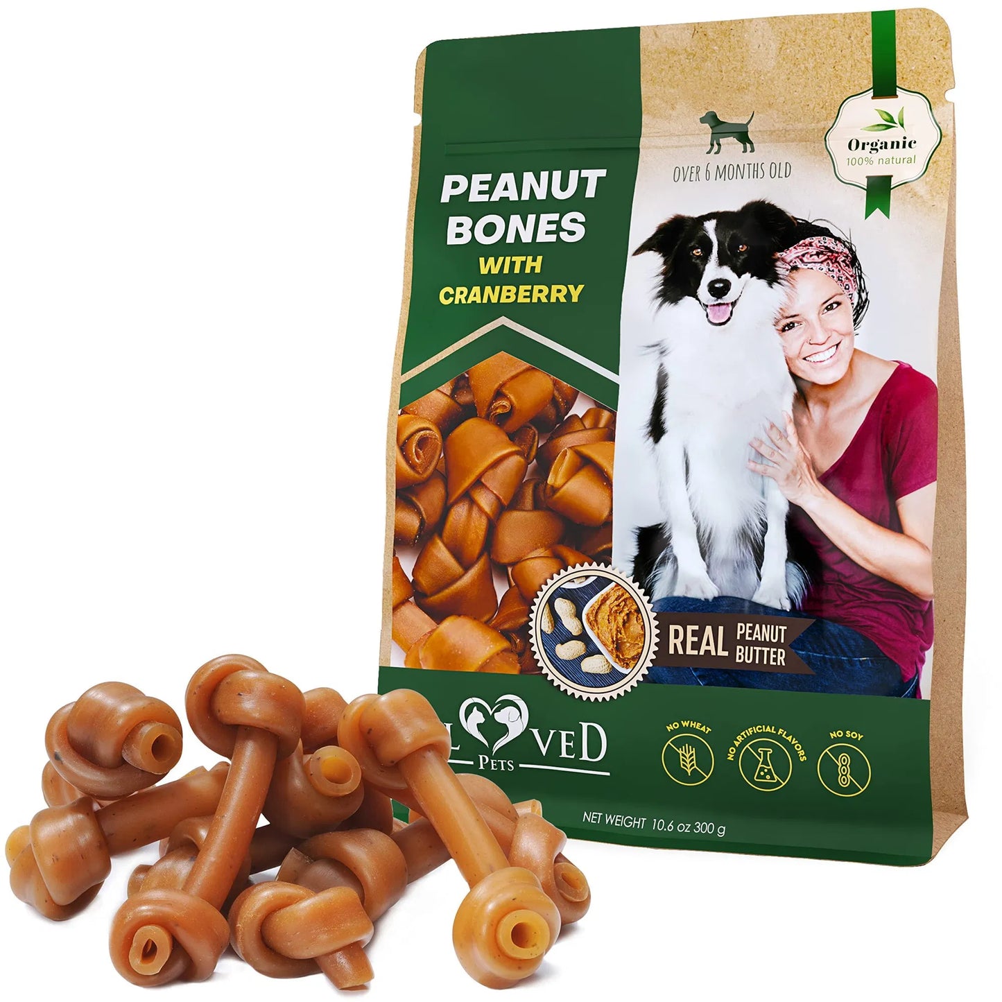 PB Dog Chews with Cranberry