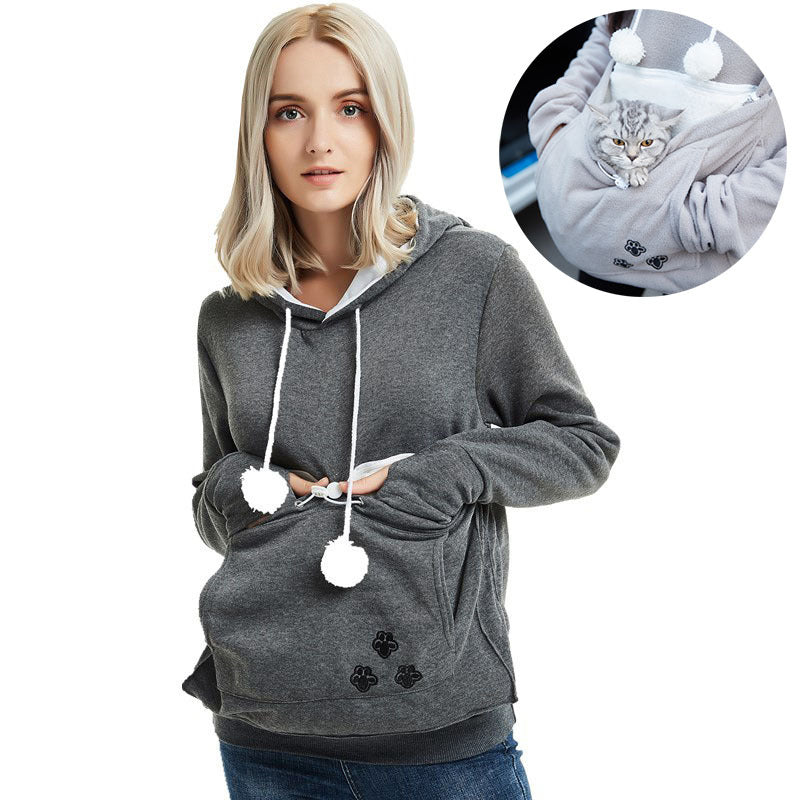 Pocketed Cat Hoodie Winter