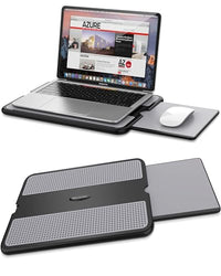 AboveTEK Portable Laptop Lap Desk w/Retractable Left/Right Mouse Pad Tray