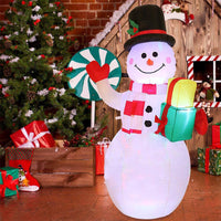 Christmas Inflatable LED Lights Glowing Santa