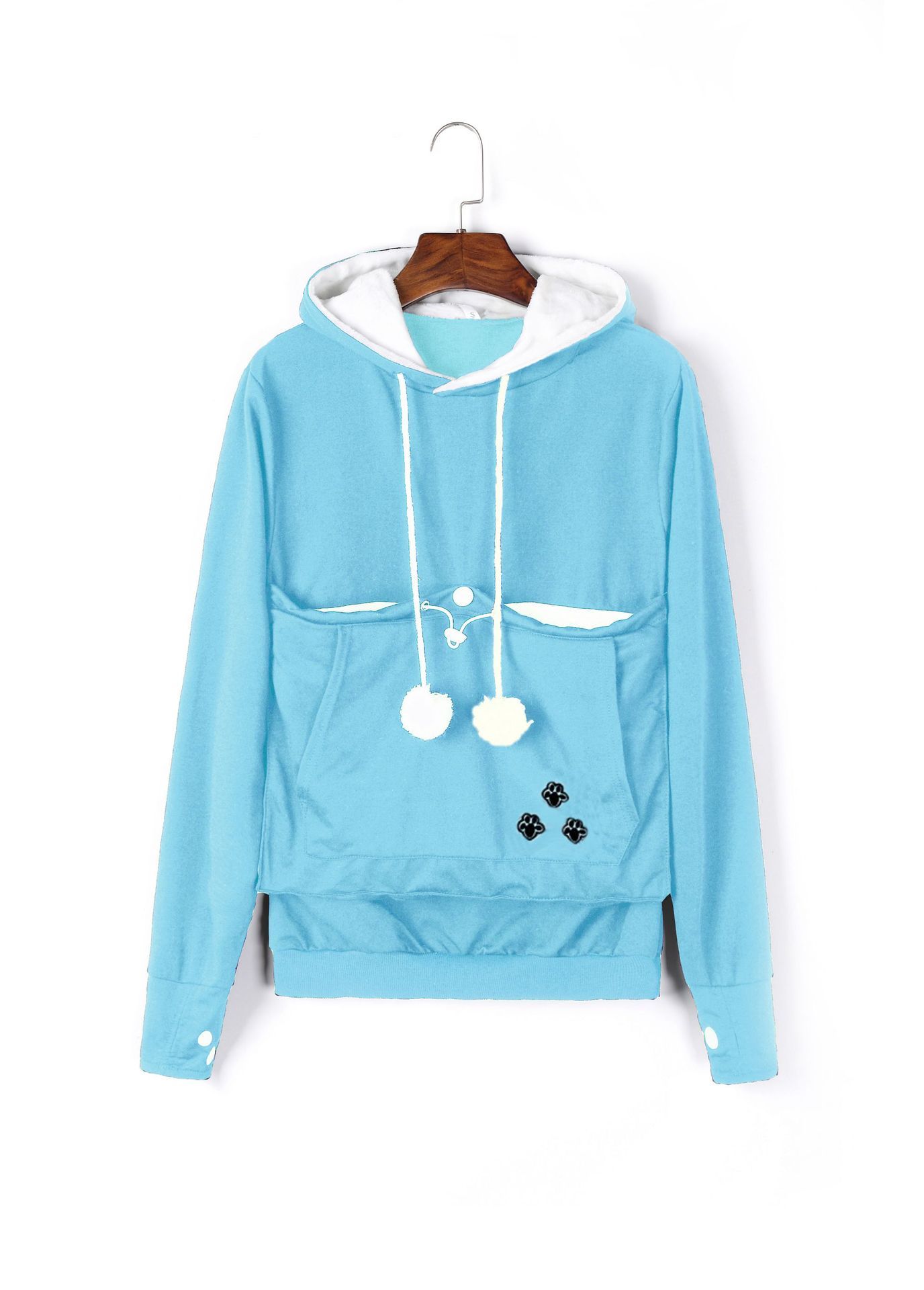 Pocketed Cat Hoodie Winter