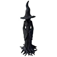 EAZZ Halloween Witch Statue – 20” Tall Resin Figurine with Gothic Details