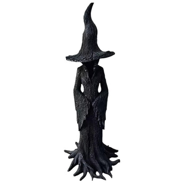 EAZZ Halloween Witch Statue – 20” Tall Resin Figurine with Gothic Details