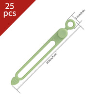 25 Pcs Silicone Cable Ties, Reusable Cable Straps Wire Organizer