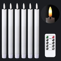 GenSwin Halloween Black Taper Flameless Candles with Ghost Hand Candlesticks