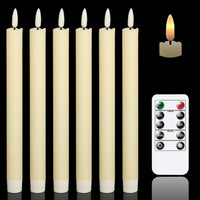 GenSwin Halloween Black Taper Flameless Candles with Ghost Hand Candlesticks