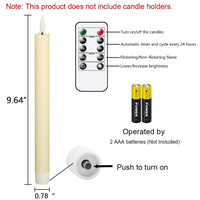 GenSwin Halloween Black Taper Flameless Candles with Ghost Hand Candlesticks