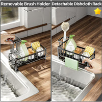 Black Stainless Steel Sink Caddy Organizer