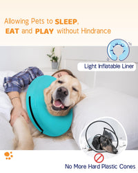 Super Inflatable Dog Cone Collar for Small Puppies Cats