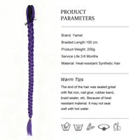 Rose Bud Rumi 40' Purple Braided Ponytail Extension