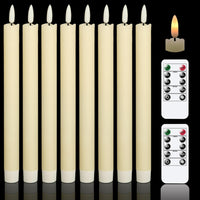 GenSwin Halloween Black Taper Flameless Candles with Ghost Hand Candlesticks