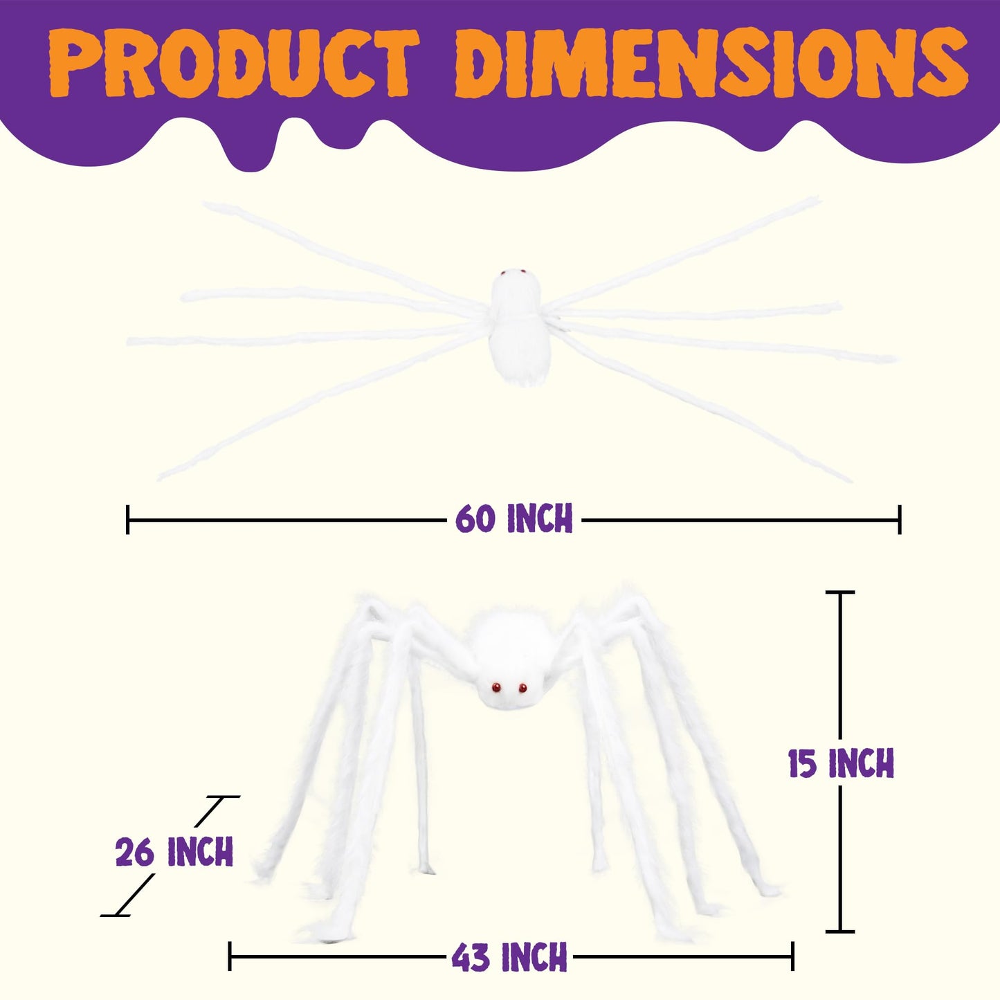 JOYIN 5ft Giant Halloween Spider – Large Black Spider for Outdoor Yard