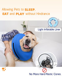Super Inflatable Dog Cone Collar for Small Puppies Cats