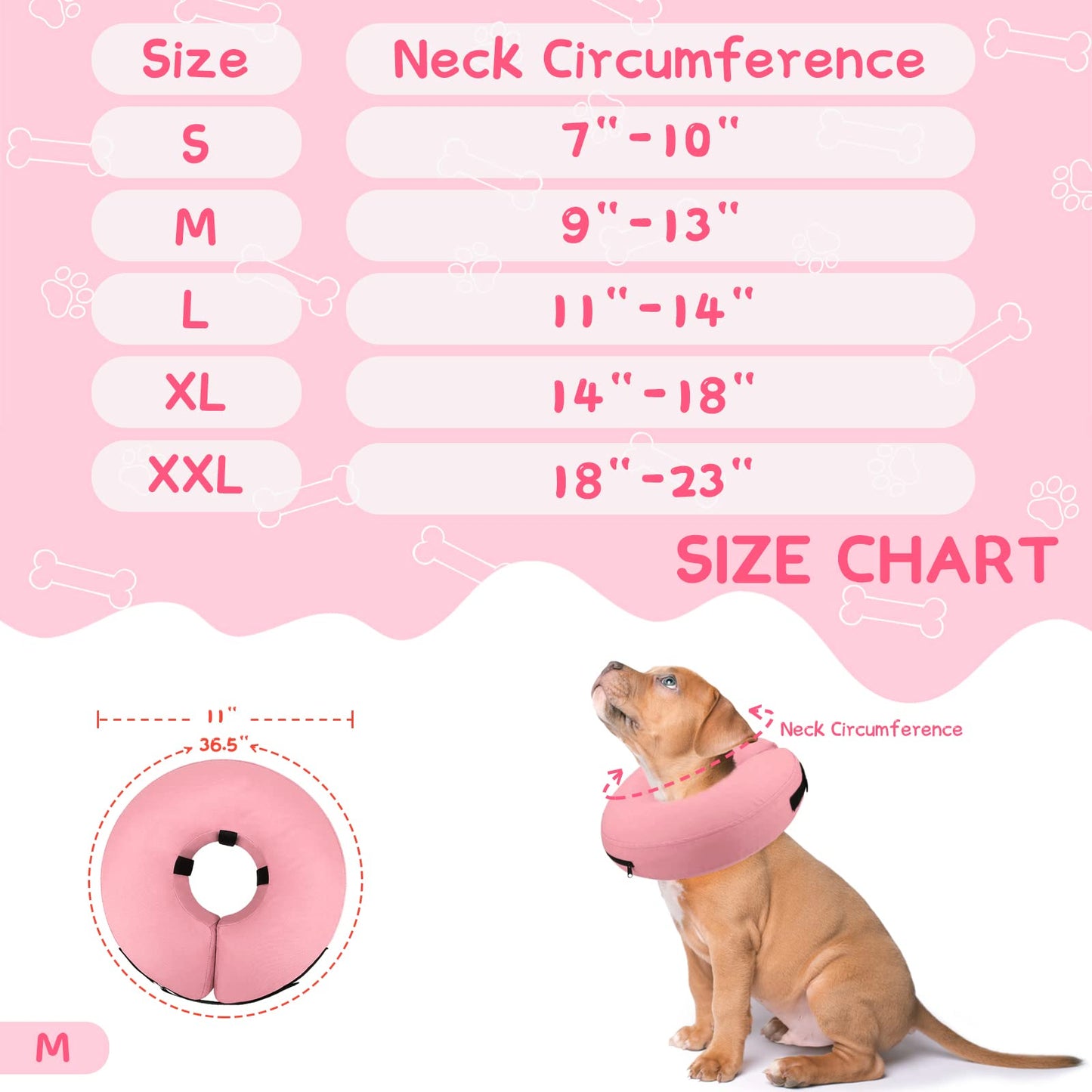 Super Inflatable Dog Cone Collar for Small Puppies Cats