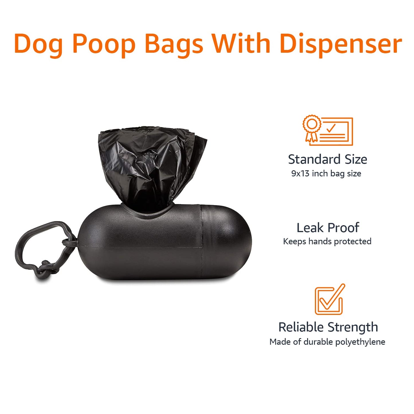 Amazon Basics Dog Poop Bags with Dispenser, 300 Count