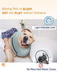 Super Inflatable Dog Cone Collar for Small Puppies Cats