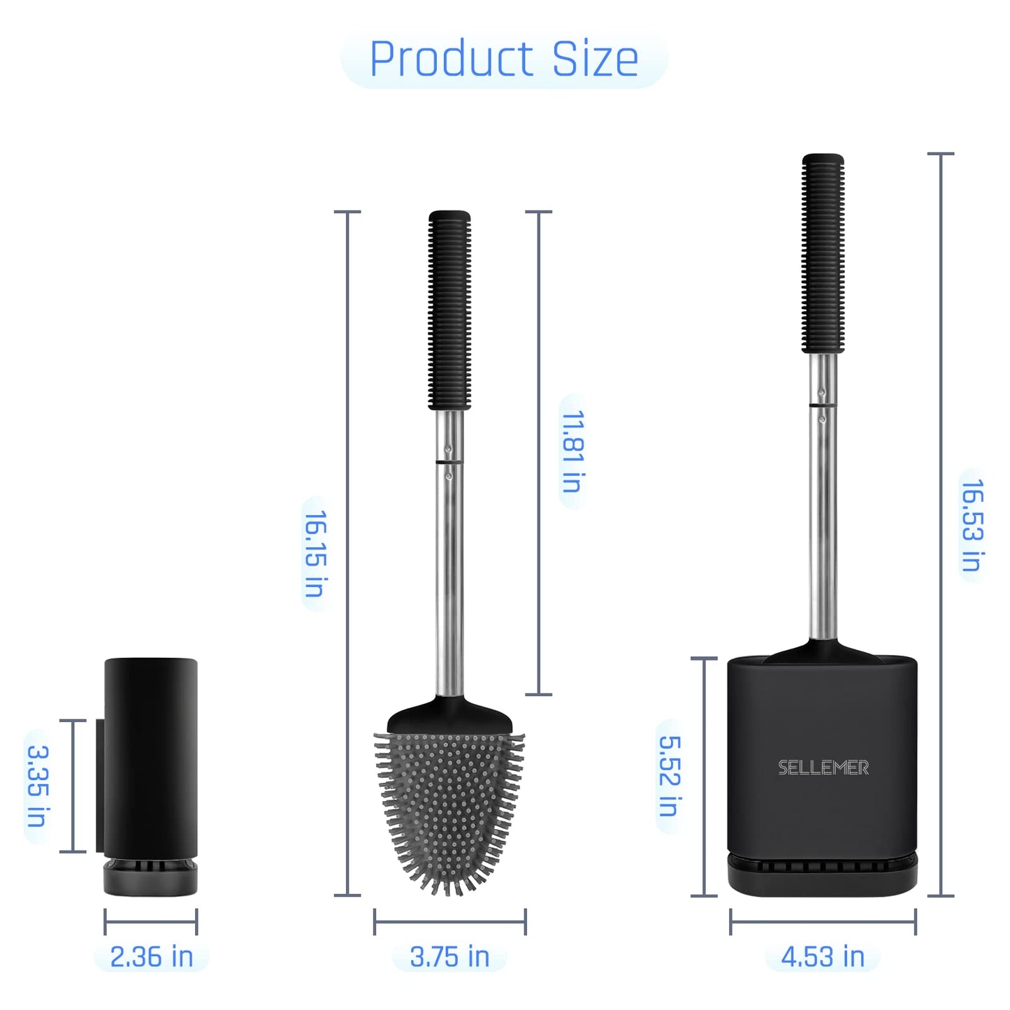Sellemer Toilet Brush and Holder Set