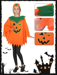 Halloween Pumpkin Costume for Women Kids