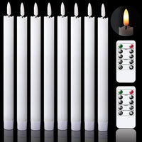 GenSwin Halloween Black Taper Flameless Candles with Ghost Hand Candlesticks