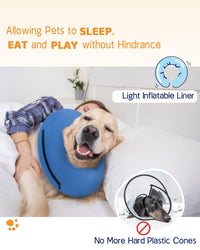 Super Inflatable Dog Cone Collar for Small Puppies Cats