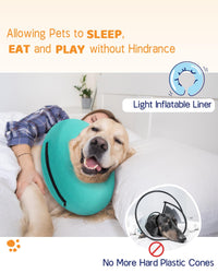 Super Inflatable Dog Cone Collar for Small Puppies Cats