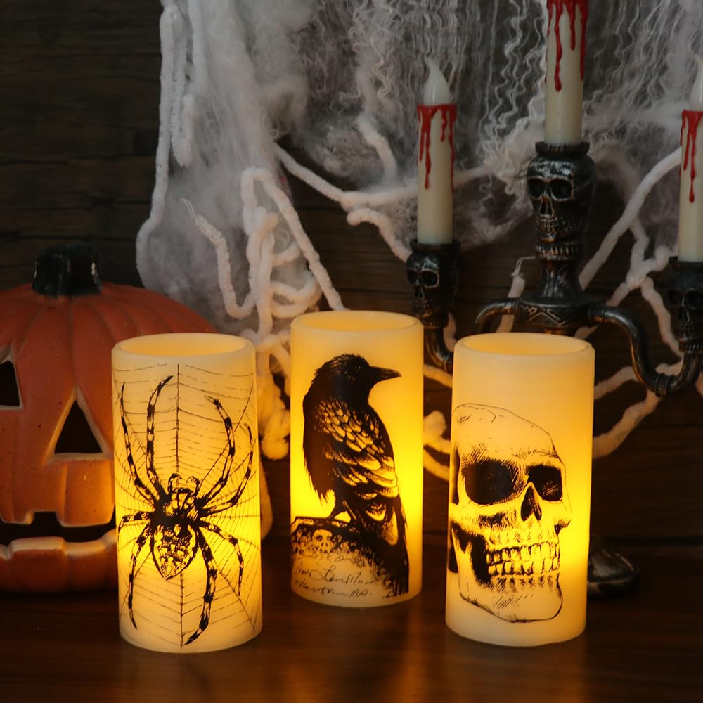 Eldnacele Halloween Flameless LED Candles