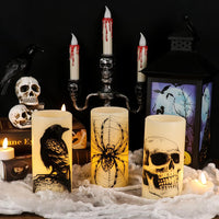 Eldnacele Halloween Flameless LED Candles