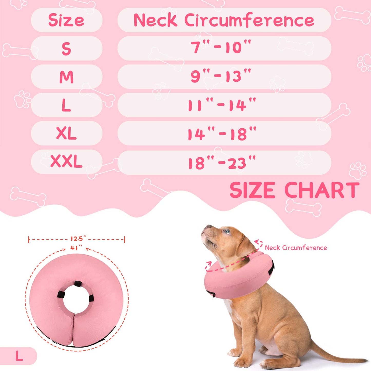 Super Inflatable Dog Cone Collar for Small Puppies Cats