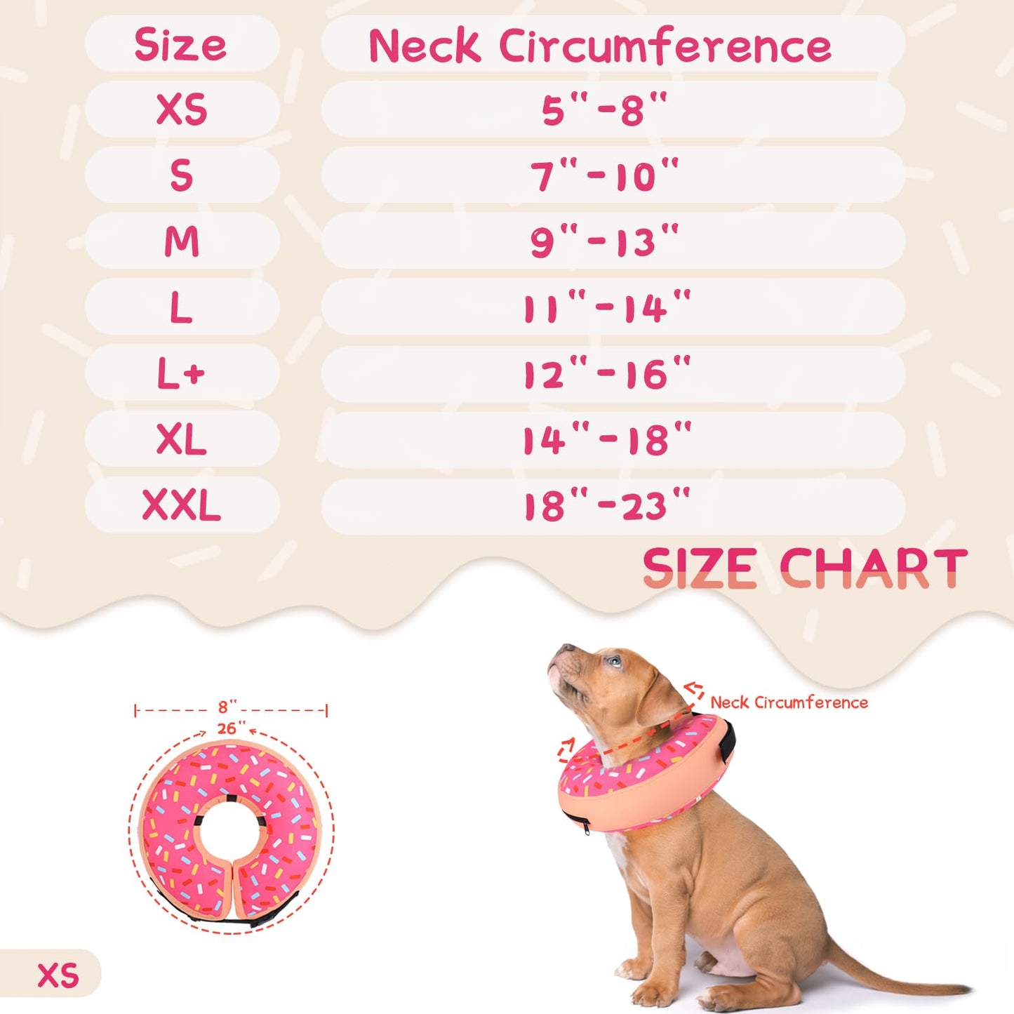 Super Inflatable Dog Cone Collar for Small Puppies Cats