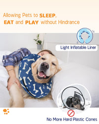 Super Inflatable Dog Cone Collar for Small Puppies Cats