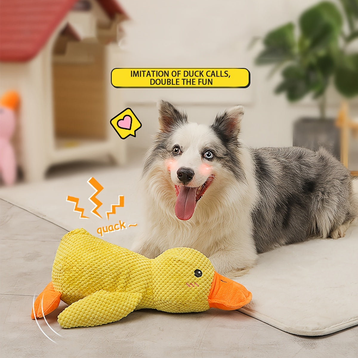 Duck Plush Dog Toy (Squeaky)