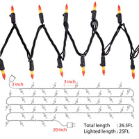 Minetom 25FT Halloween Purple String Lights
