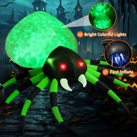 GOOSH 8 FT Width Halloween Inflatables Spider