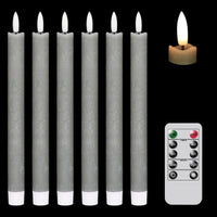 GenSwin Halloween Black Taper Flameless Candles with Ghost Hand Candlesticks