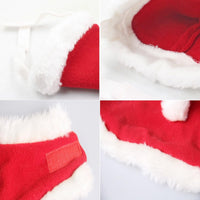 Pet Santa Hat and Red Cloak for Cats Dogs and Rabbits