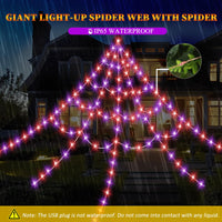 550 LED Halloween Spider Web Lights