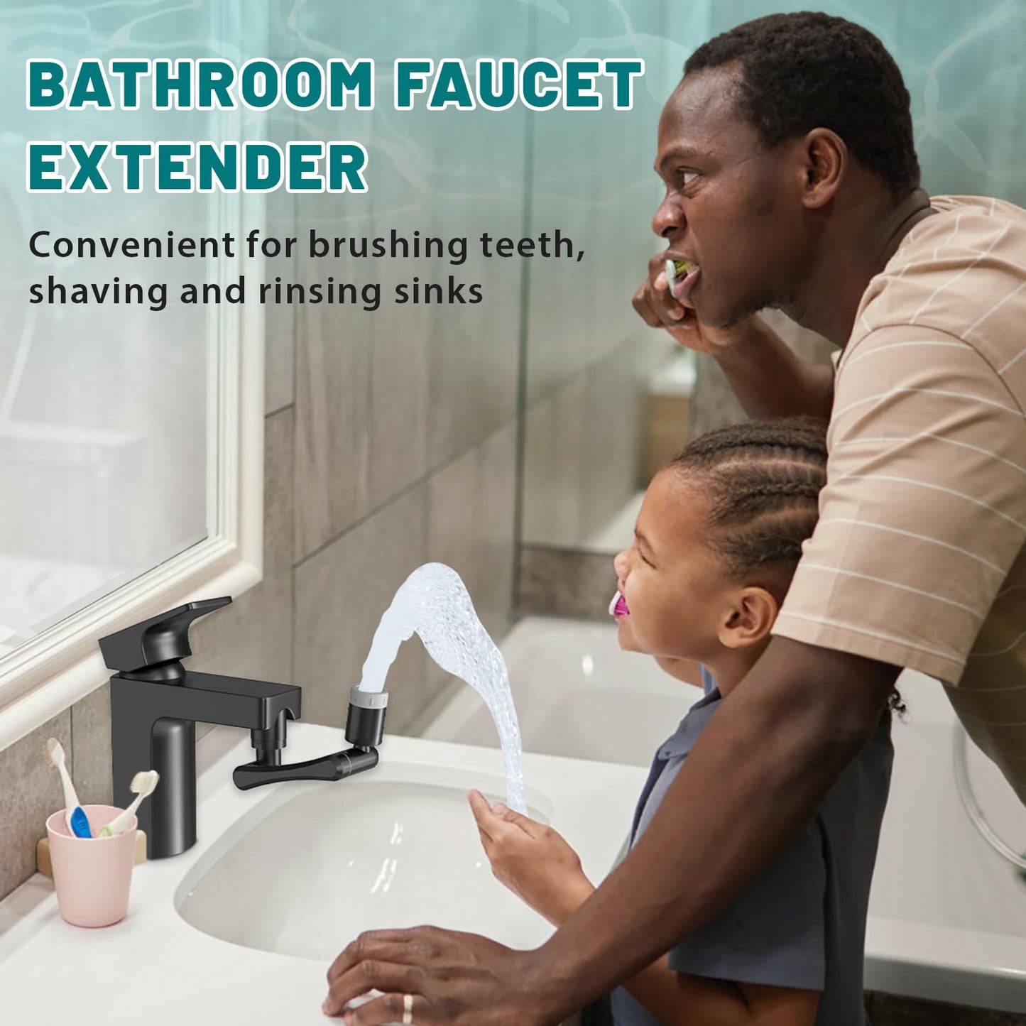 CECEFIN 1080° Swivel Faucet-Extender Sink-Aerator