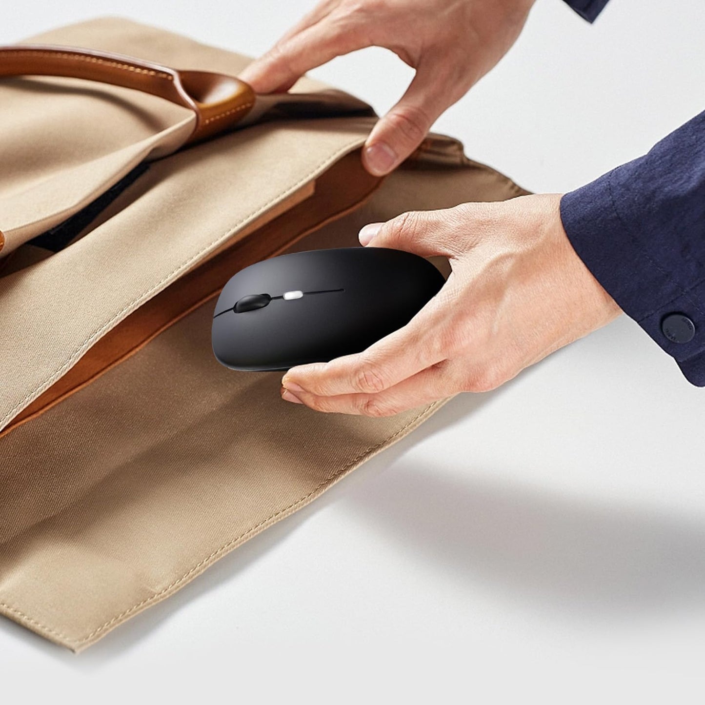 Wireless Bluetooth Mouse, Rechargeable, LED, Silent, Ultra-thin Design