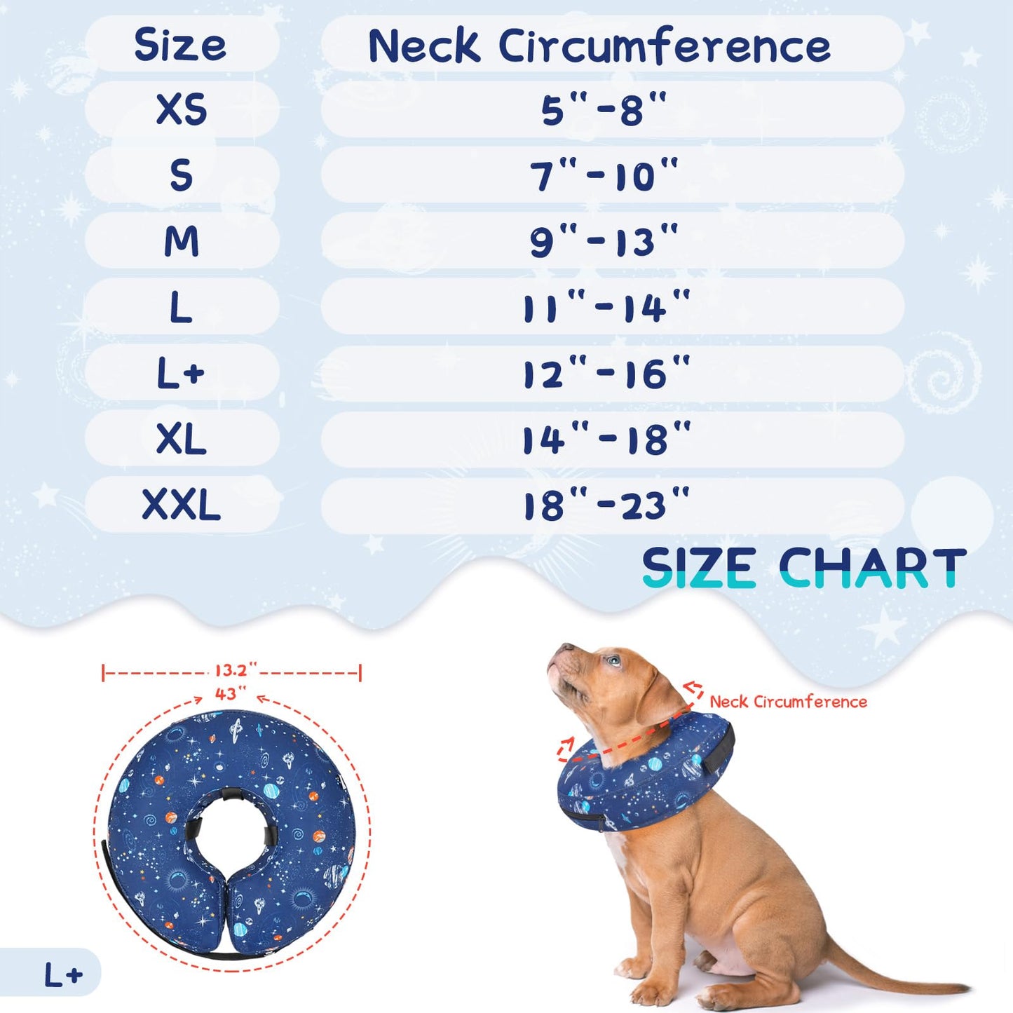 Super Inflatable Dog Cone Collar for Small Puppies Cats