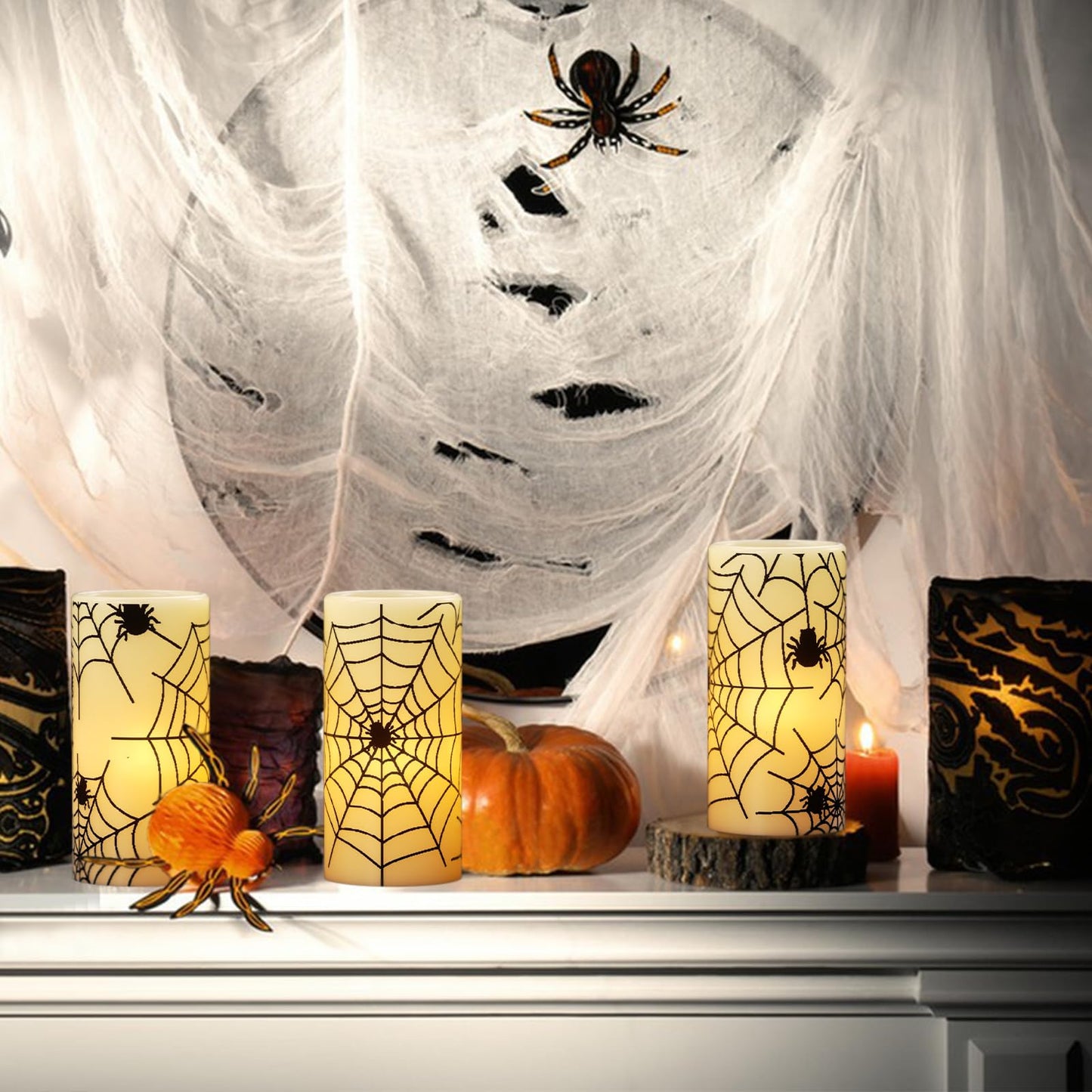Eldnacele Halloween Flameless LED Candles
