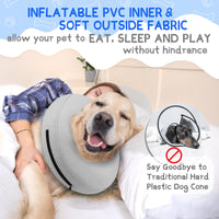Super Inflatable Dog Cone Collar for Small Puppies Cats