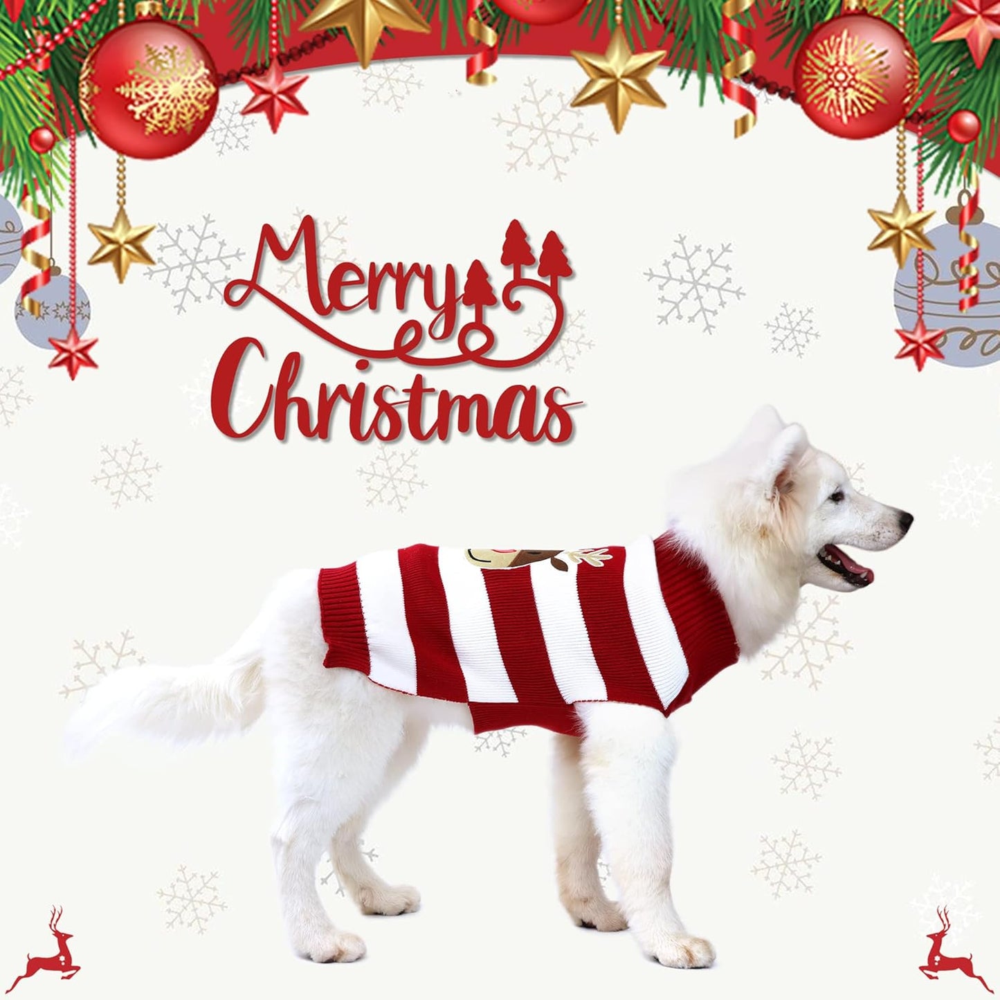 NACOCO Christmas Pet Sweater for Small Dogs and Cats