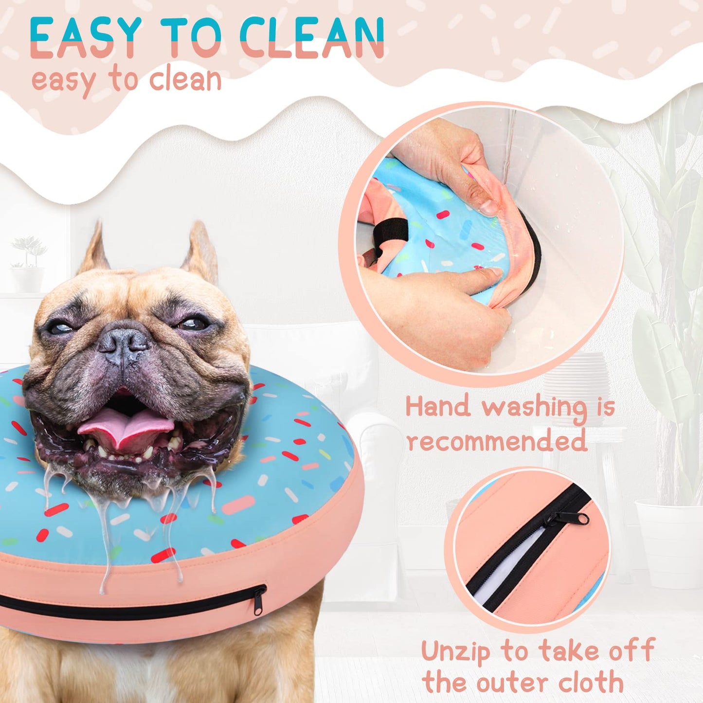 Super Inflatable Dog Cone Collar for Small Puppies Cats